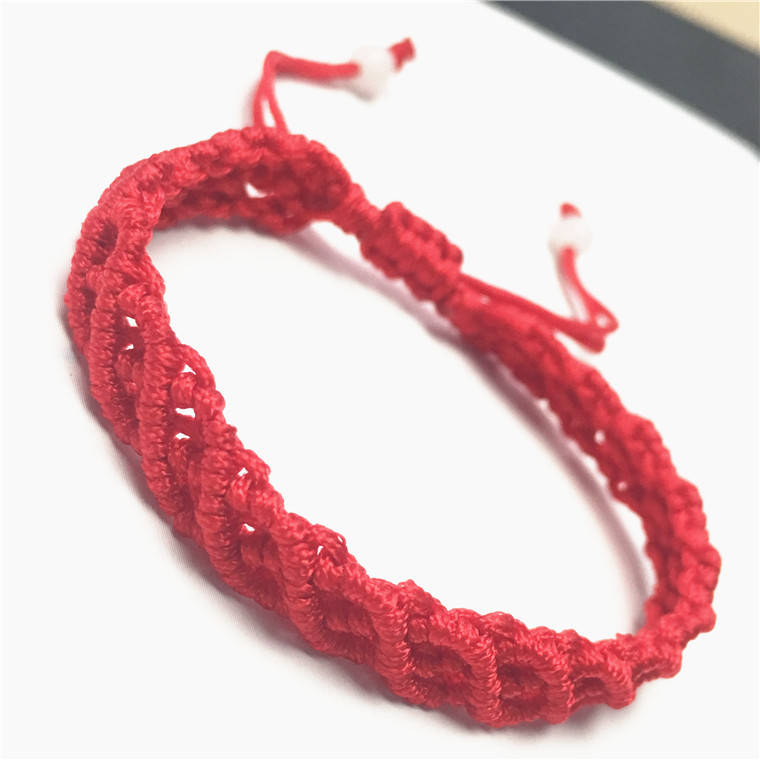 Hand LINE RED Hand Woven Braided Rope Lady hand String Cord  girl strap chain Chinese Style