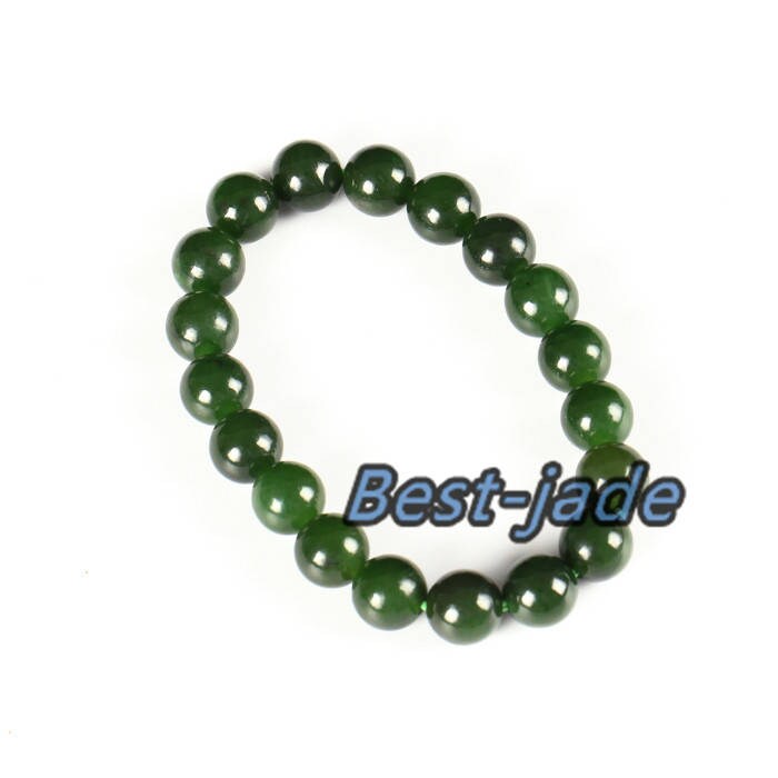 Kanadischer Jaspis Top 10mm Grade Apfelgrün Natur Nephrit Jade Perlen Armreif Armband Pounamu Maori BC Greenstone Damen Damenschmuck