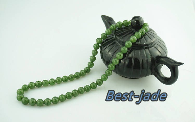 Certificated Top Grade Apple Gemstone POUNAMU Nephrite Bead size 9mm necklace New Zealand Jade Maori style Pulsera Beads