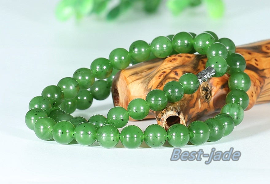 Canadian jasper High quality A Grade Bead size 9*9mm necklace New Zealand Jade Maori style Pulsera Ball Beads POUNAMU Nephrite Greenstone BC