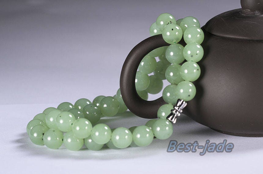 Certificated A Grade Bead size 10*10mm necklace New Zealand Jade Maori style Pulsera Ball Beads POUNAMU Nephrite Greenstone Halskette f.