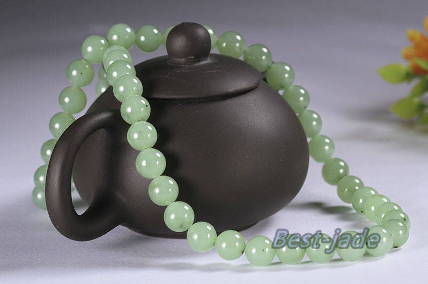 Certificated A Grade Bead size 10*10mm necklace New Zealand Jade Maori style Pulsera Ball Beads POUNAMU Nephrite Greenstone Halskette f.