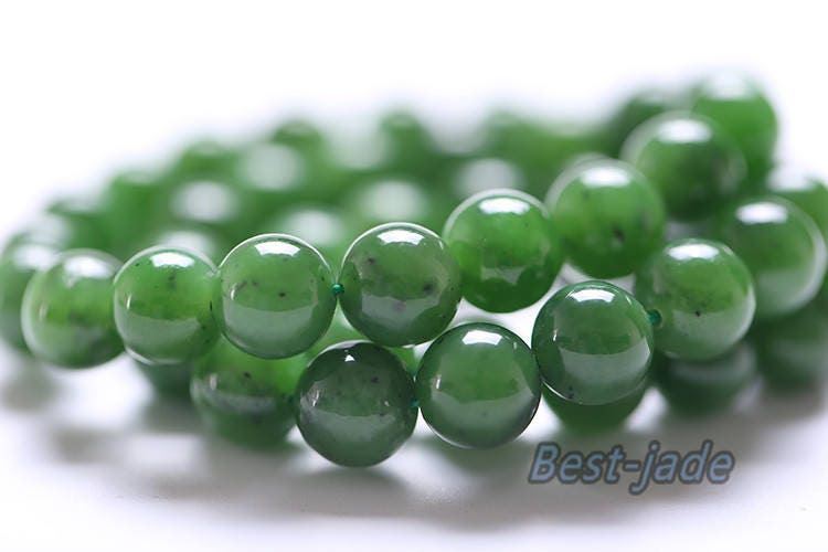 Certificated A Grade Bead size 10*10mm necklace New Zealand Jade Maori style Pulsera Ball Beads POUNAMU Nephrite Greenstone Canadian jasper