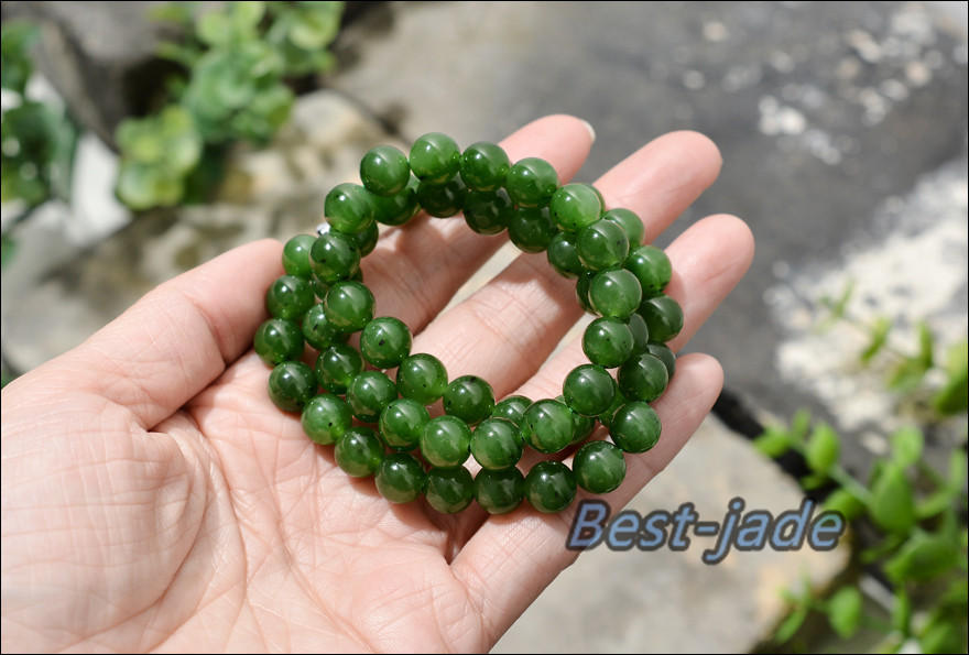 Certificated A Grade Bead size 9*9mm necklace Canadian Jade Maori style Pulsera Ball Beads POUNAMU Nephrite Greenstone Canadian jasper