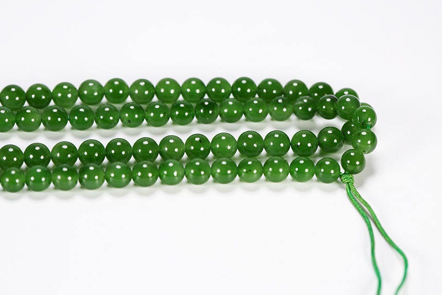 Certificated A Grade Bead size 6*6mm necklace Canadian Jade Maori Pulsera Ball Beads POUNAMU Nephrite Greenstone Halskette Canadian jasper