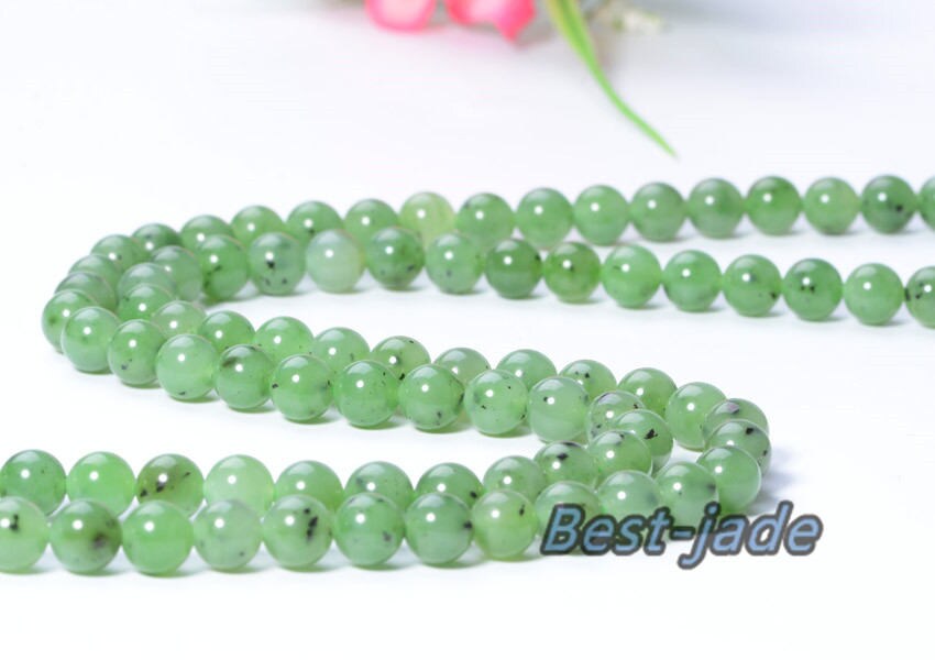 Canadian jasper A Grade Bead size 8*8mm necklace New Zealand Jade Maori style Pulsera Beads POUNAMU Nephrite Greenstone Greenstone Bc Balls