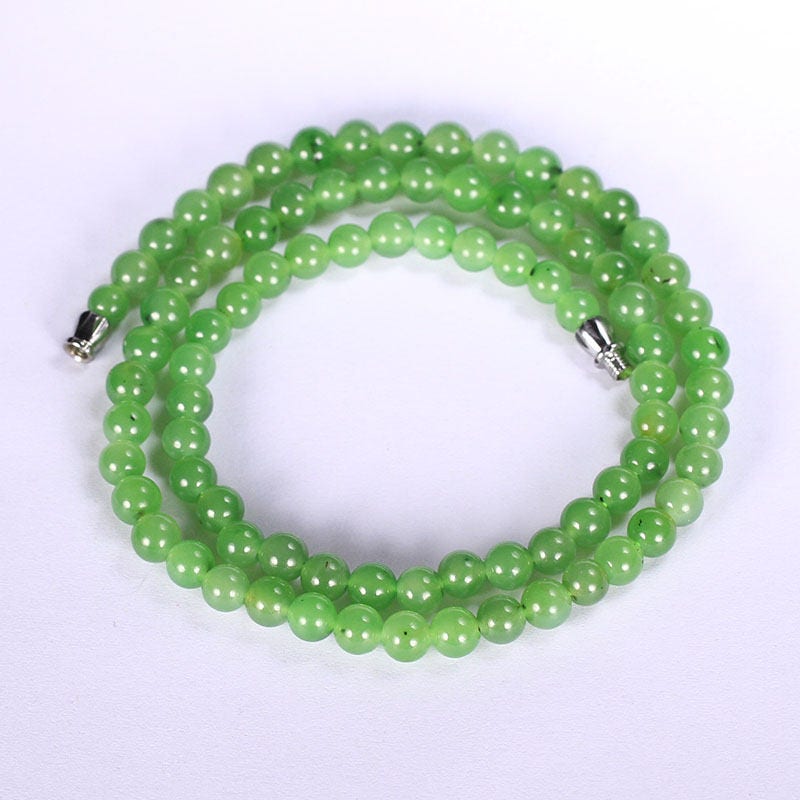 Certificated A Grade Bead size 6*6mm necklace New Zealand Jade Maori style Pulsera Beads POUNAMU Nephrite Greenstone BC Canadian jasper