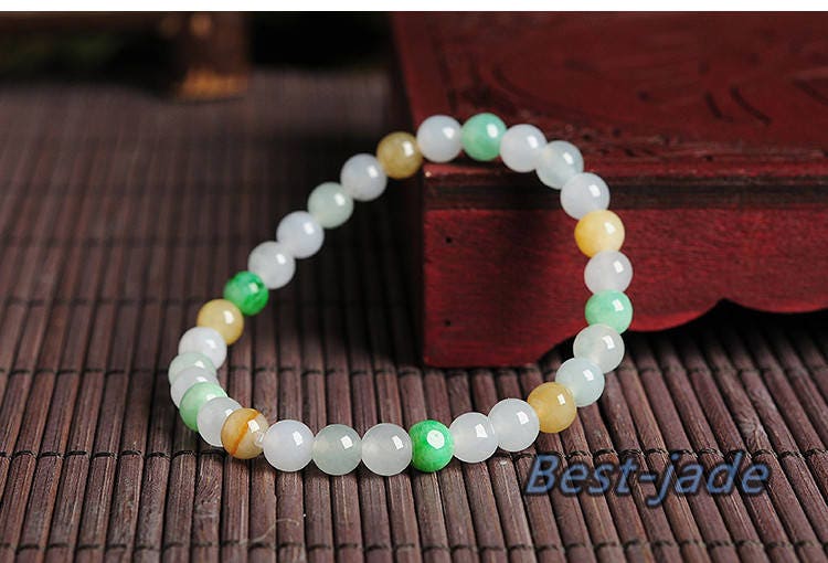 Certificated High quality Grade A Natural JadeIet Hand carved Jade Round bead Ball bangle Bracelet Chain Green gemstone Burma stone Armband