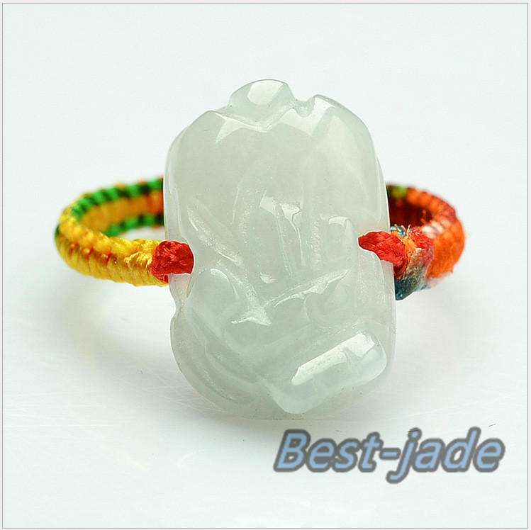 Pixiu Dragon Ring Grade A jade Natural Burma Jadeite green Jade bead  Green gemstone Burma Lady Rings