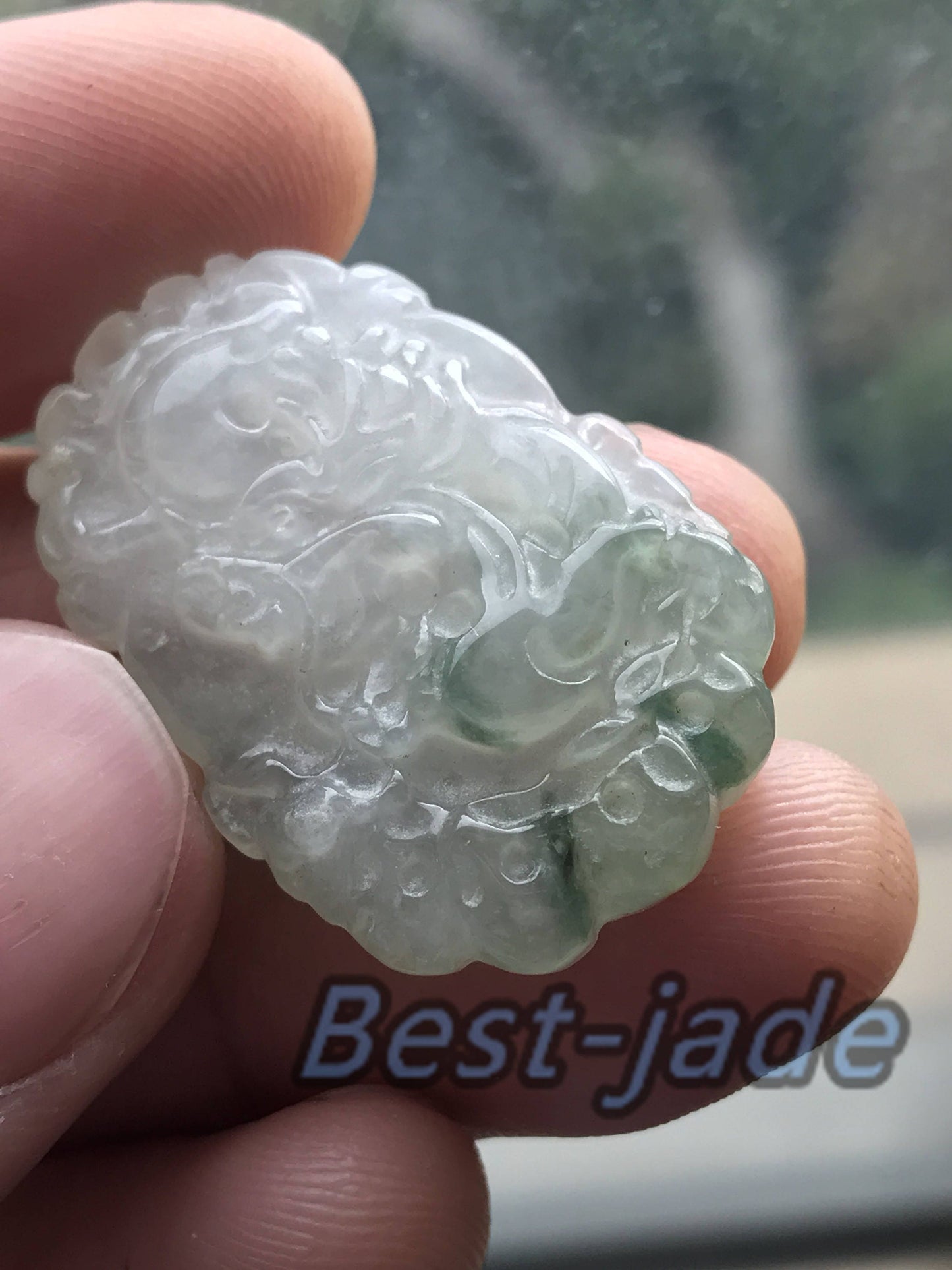 Dragon Certified Natural ICE Jade hand carved Grade A Jadeite Burma gemstone pendant Necklace Statue Charm hangs falls Anhänger Pixiu