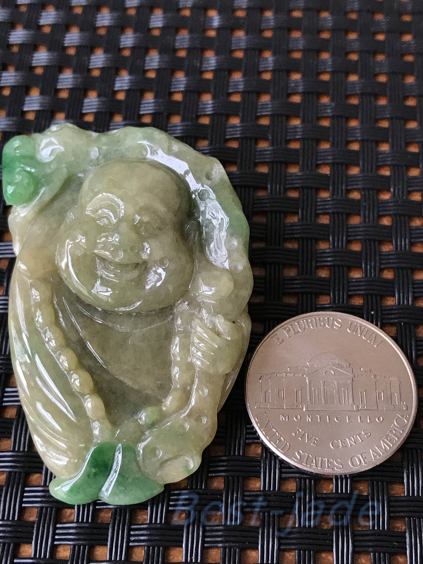 Buddha Certified  Green and Yellow Jade hand carved Natural Grade A Jadeite Burma pendant Necklace Statue Charm hangs falls Anhänger Pixiu