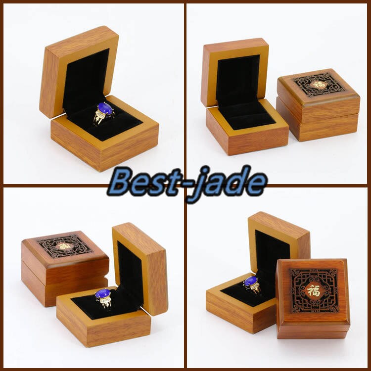 Solid wood Handmade Decorative Jewelry Box Keepsake Storage ring  ear stud Gift Box Chinese style square shape