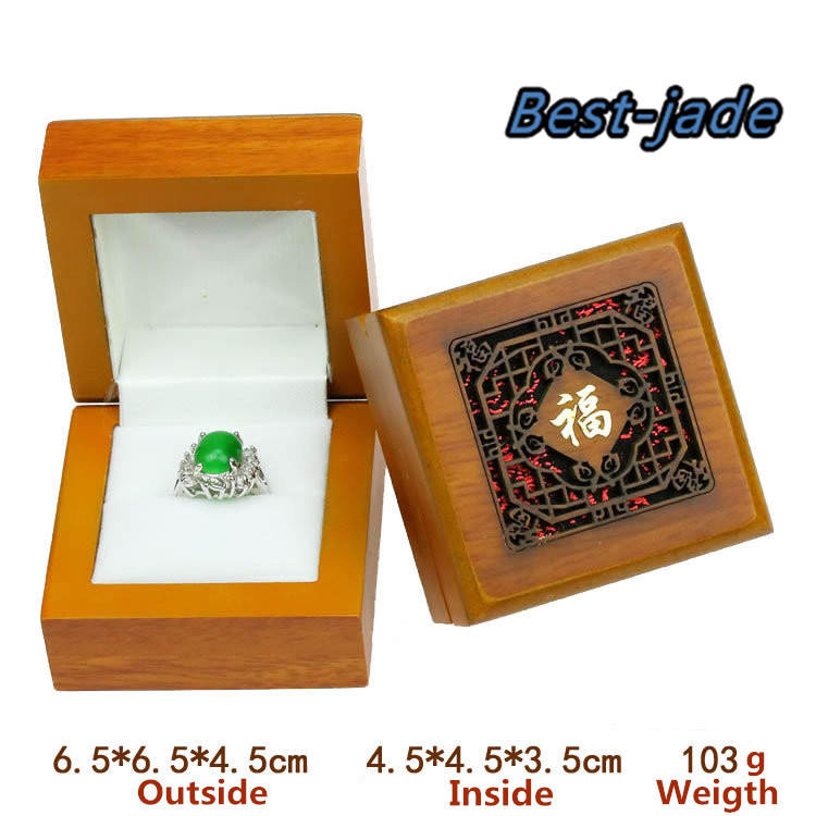 Solid wood Handmade Decorative Jewelry Box Keepsake Storage ring  ear stud Gift Box Chinese style square shape