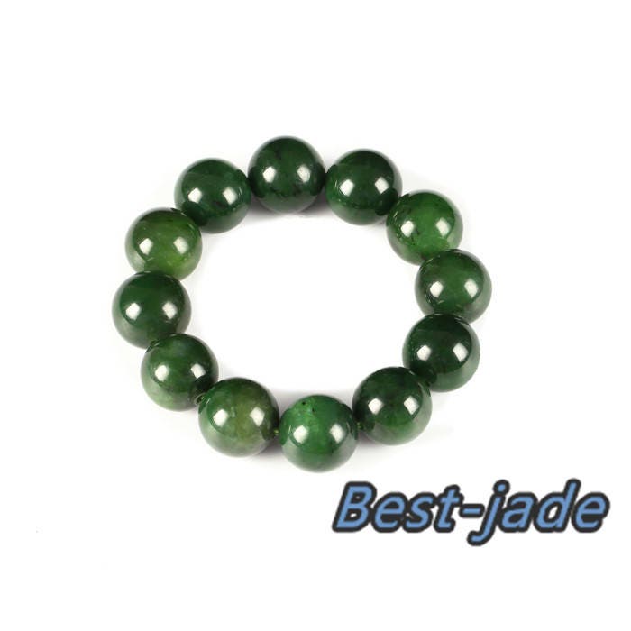 GROßER 18mm Kanadischer Jaspis Top Grade AAA Apfelgrüner Nephrit Jade Perlen Armreif Armband Pounamu Maori Nephrit NZ Jade