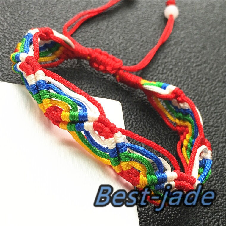 COLORFUL Hand LINE WHOLESALE Hand Woven Braided Rope hand String Cord strap chain Chinese Style