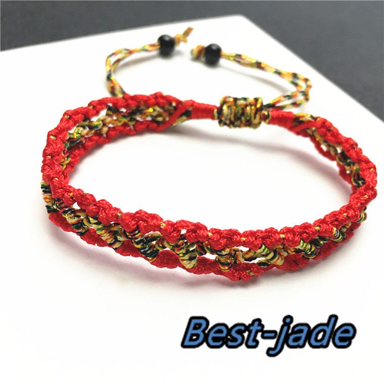 Hand LINE RED Hand Woven Braided Rope Lady hand String Cord  girl strap chain Chinese Style SMALL