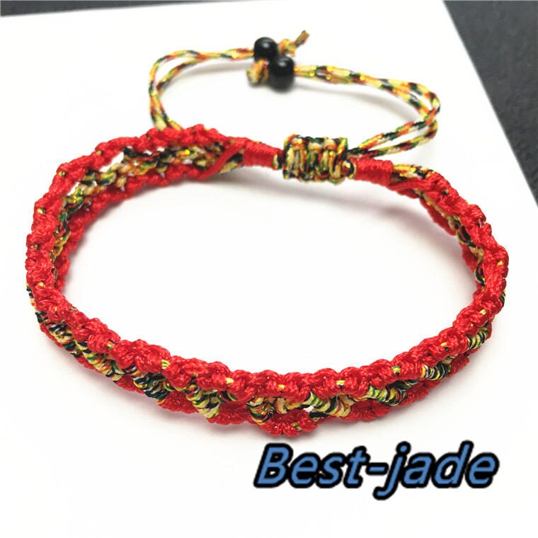 Hand LINE RED Hand Woven Braided Rope Lady hand String Cord  girl strap chain Chinese Style SMALL