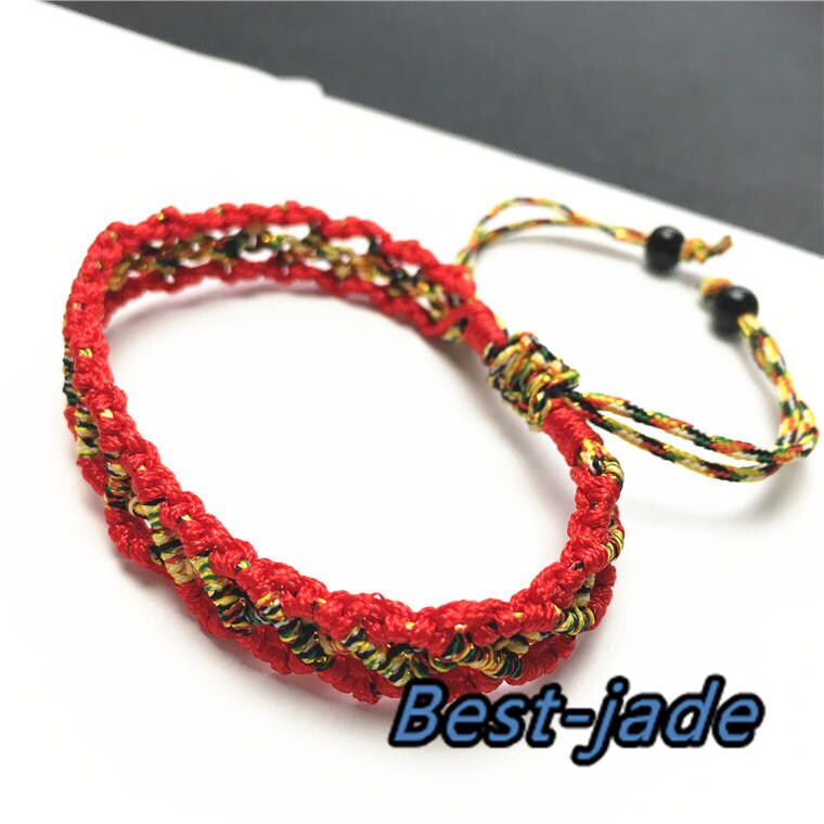 Hand LINE RED Hand Woven Braided Rope Lady hand String Cord  girl strap chain Chinese Style SMALL