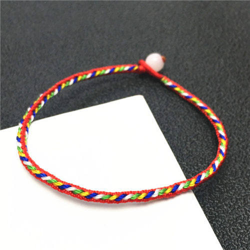 Hand LINE Gold RED Colorful  Hand Woven Braided Rope Lady hand String Cord  girl strap boy chain Chinese Style