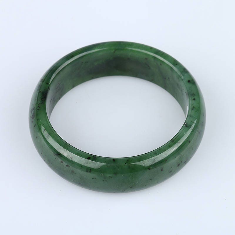 Canadian jasper 56mm Apple Green Natural Nephrite Jade Chain Hand LADY Bracelet Pounamu new zealand jade neuseeland Greenstone Nephrite