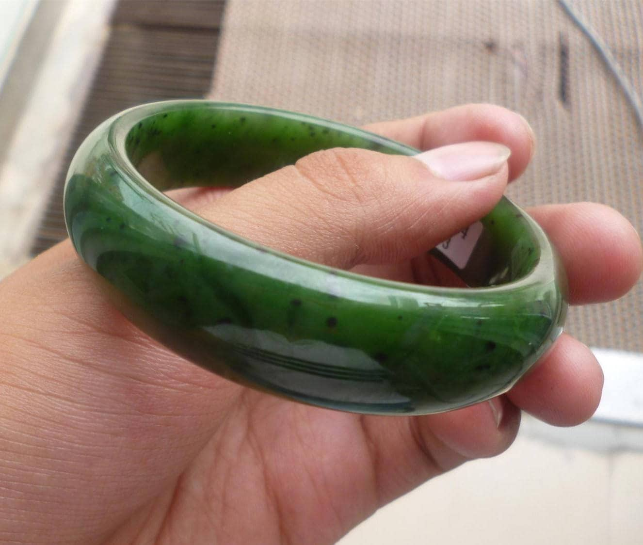 Canadian jasper 60mm Apple Green Natural Nephrite Jade Chain Hand LADY Bracelet Pounamu new zealand jade neuseeland schmuck green stone