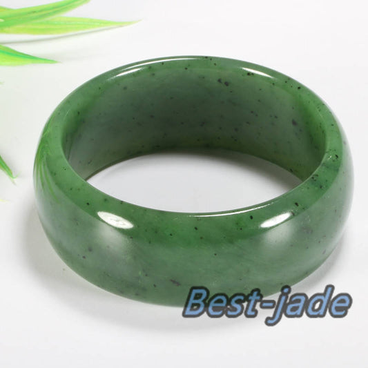 Canadian jasper 58mm Widen Apple Green Natural Nephrite Chain Hand LADY Bracelet Pounamu Maori jade Bangle schmuck Canadian Jade NZ jasper