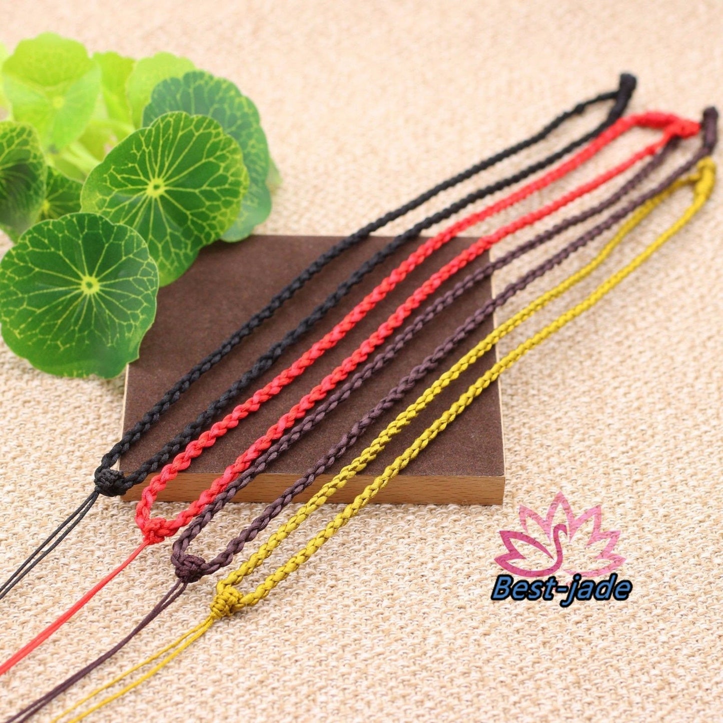 Lucky Necklace Hand Woven Braided Rope Lady hand String Cord  girl boy chain Chinese Style collier Halskette f. black yellow blue red line