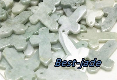 Großhandel KRUZIFIX KREUZ Form Grade A Jade Burma Jadeit Perlen DIY Jadeit Anhänger