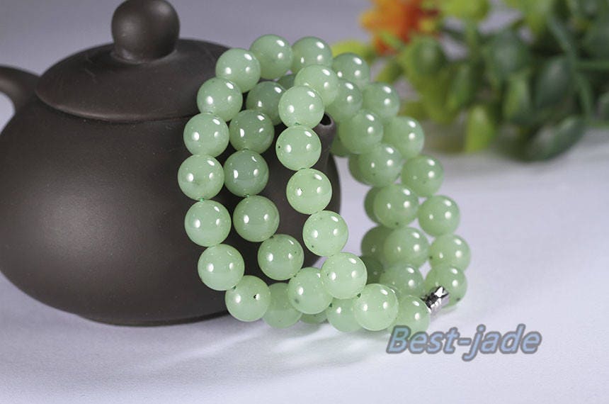 Certificated A Grade Bead size 10*10mm necklace New Zealand Jade Maori style Pulsera Ball Beads POUNAMU Nephrite Greenstone Halskette f.