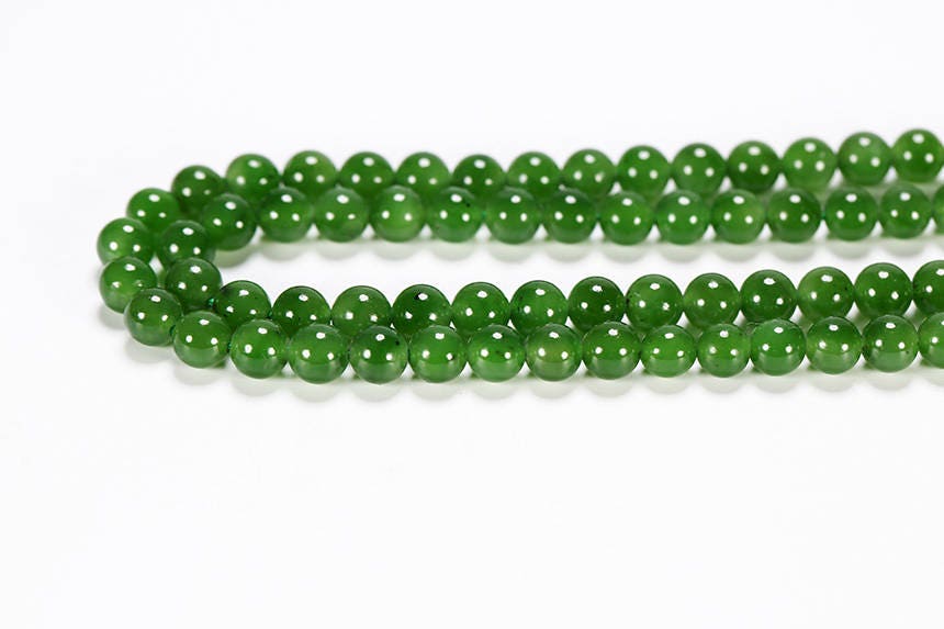 Certificated A Grade Bead size 6*6mm necklace Canadian Jade Maori Pulsera Ball Beads POUNAMU Nephrite Greenstone Halskette Canadian jasper