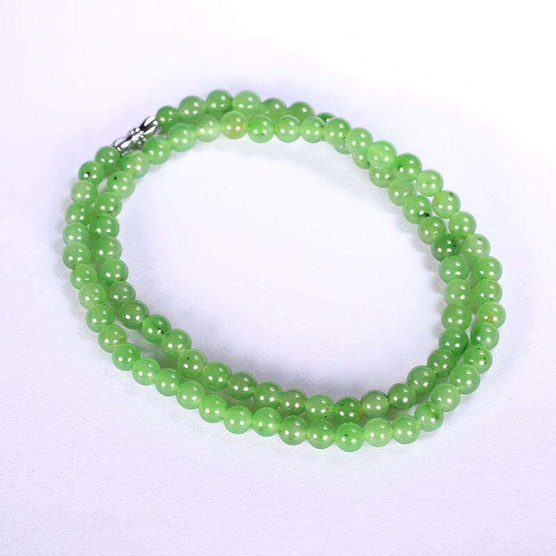 Certificated A Grade Bead size 6*6mm necklace New Zealand Jade Maori style Pulsera Beads POUNAMU Nephrite Greenstone BC Canadian jasper