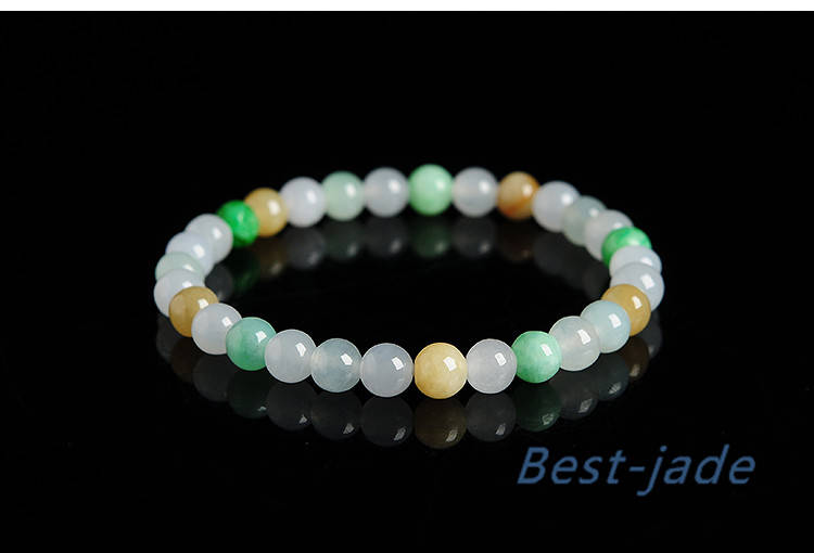 Certificated High quality Grade A Natural JadeIet Hand carved Jade Round bead Ball bangle Bracelet Chain Green gemstone Burma stone Armband