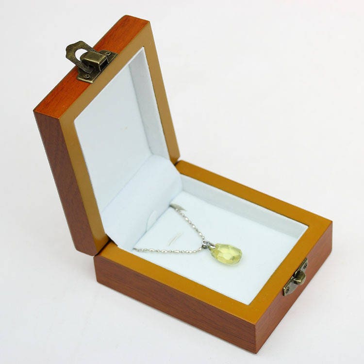 Solid wood Handmade Wooden Jewelry Box Treasure Storage Necklace Pendant Boxe Wholesale Case gaine Anhänger hanging jadeite boxes