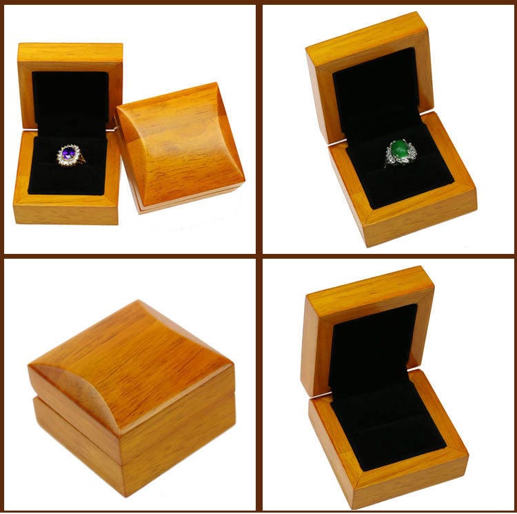 Wooden Handmade Decorative Jewelry wood Box Keepsake Storage Ring Ear stud earring Gemstone Crysital Gift Box Chinese style