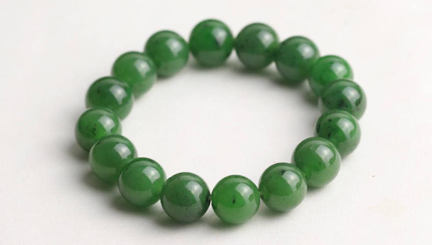 Zertifizierter Top 12mm Grade Apfelgrüner Stein Nephrit Perlen Armreif Armband Pounamu Maori Nephrit NZ Jade Jaspis Kugel Damen Dame Strand BC