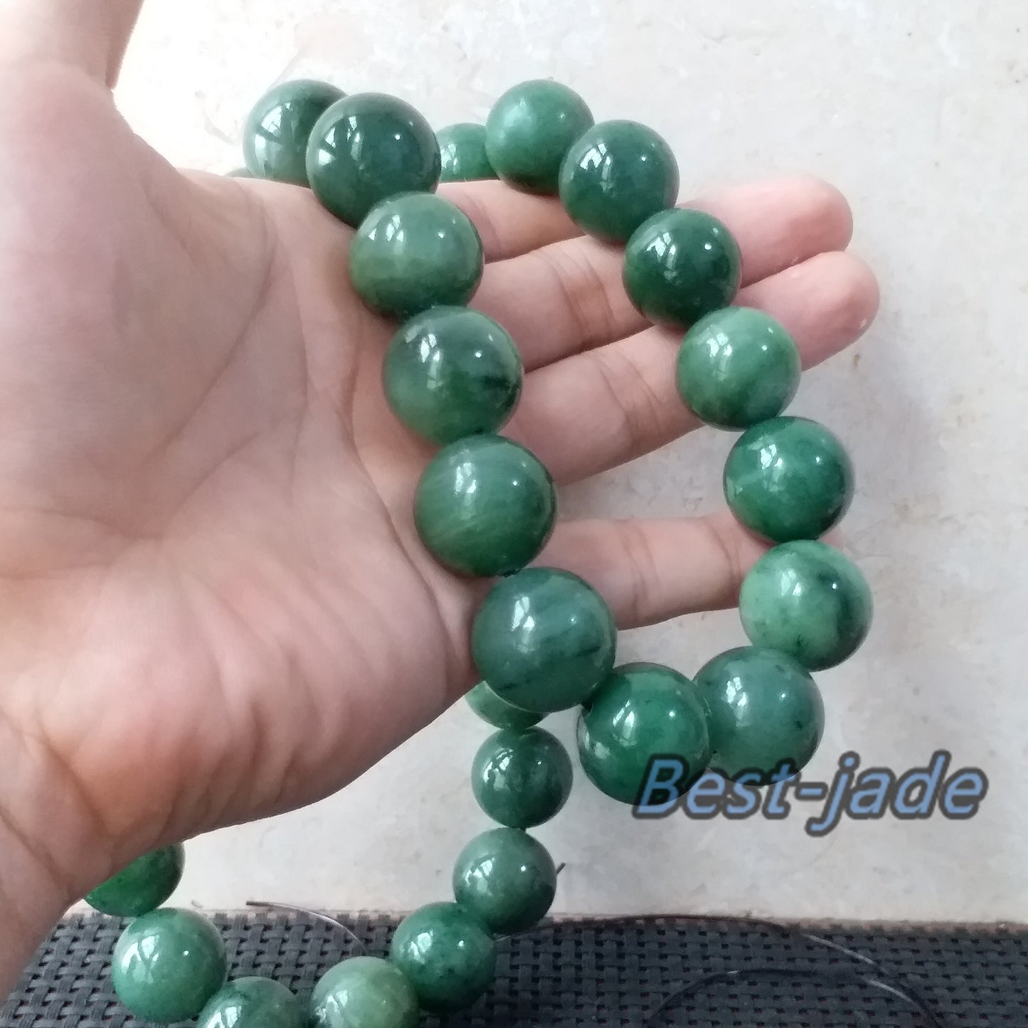 BIG 20*20mm Top A Beads A Grade  necklace Canadian Jade  Pulsera Beads POUNAMU Nephrite NZ Greenstone Maori style Halskette f. Balls