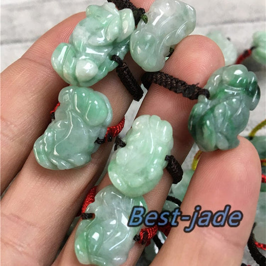 Pixiu Gragon Grade A Dragon Jadeite  Hand carved Jade beads Green gemstone Lady Kylin rings pi xiu lady female ring klingeln bague anneau