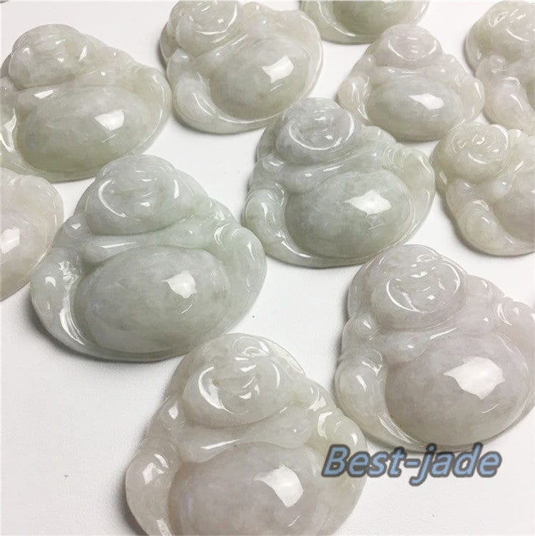 Big Buddha pendant Natural Grade A Jade ICE Burma Jadeite Chinese Carved ,Myanmar Jadeite Pendant necklace Statue hanging