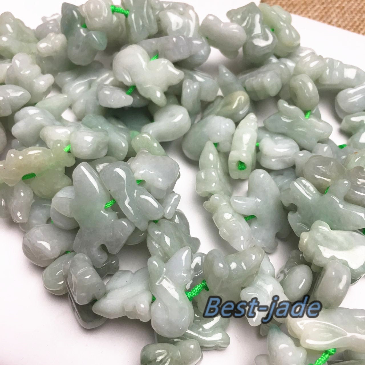 Certified jadeite 1Set 3D Cartoon Cute Chinese 12 Twelve Zodiac green Jade Grade A Jadeite pendant Necklace Gemstone Anhänger