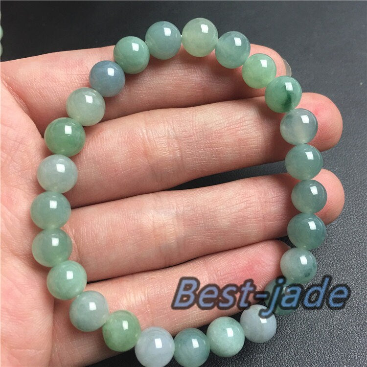 Grade A Jadeite Beaded bracelet  Hand carved Jade bangle Bracelet beads Chain