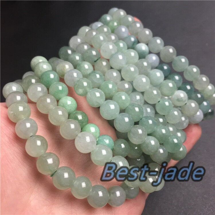 Grade A Jadeite Beaded bracelet  Hand carved Jade bangle Bracelet beads Chain