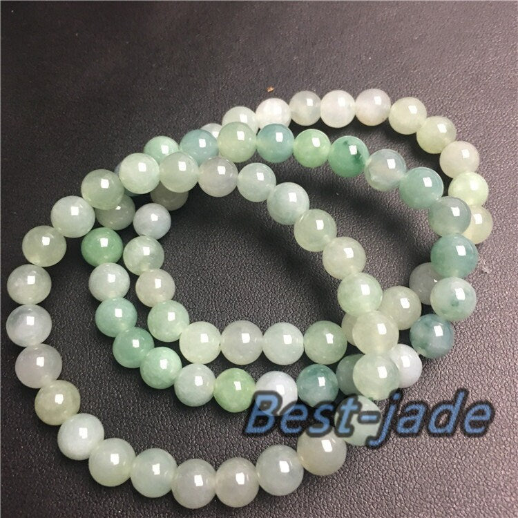 Grade A Jadeite Beaded bracelet  Hand carved Jade bangle Bracelet beads Chain