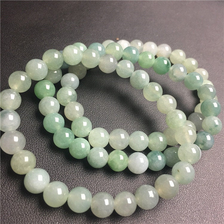 Grade A Jadeite Beaded bracelet  Hand carved Jade bangle Bracelet beads Chain