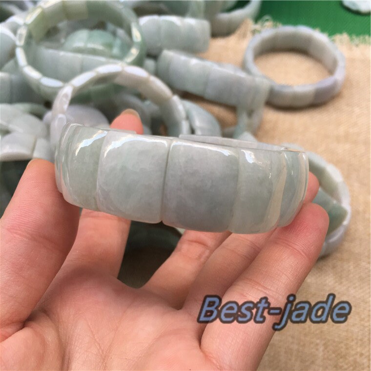 Schildkrötenform Jade Grade A Jadeit Handgeschnitzter Burma Jade Herren Perlen Armreif Damenkette Burma Stein Armband