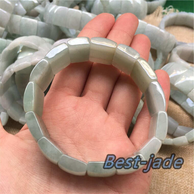 Schildkrötenform Jade Grade A Jadeit Handgeschnitzter Burma Jade Herren Perlen Armreif Damenkette Burma Stein Armband