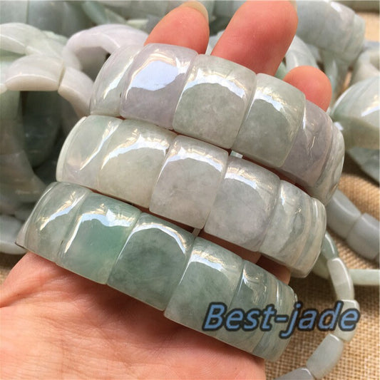 Turtle shape Jade Grade A Jadeite Hand carved Burma Jade Men's bead bangle Bracelet lady Chain Burma stone Armband