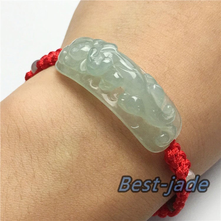 Pixiu bangle Jade Grade A  Kylin Jadeite Hand carved Jade Bracelet Chain Burma stone Armband n. Bracelete Браслет dragon