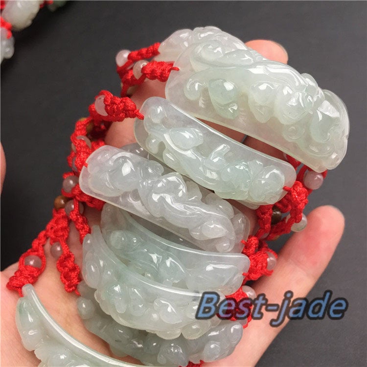 Pixiu bangle Jade Grade A  Kylin Jadeite Hand carved Jade Bracelet Chain Burma stone Armband n. Bracelete Браслет dragon