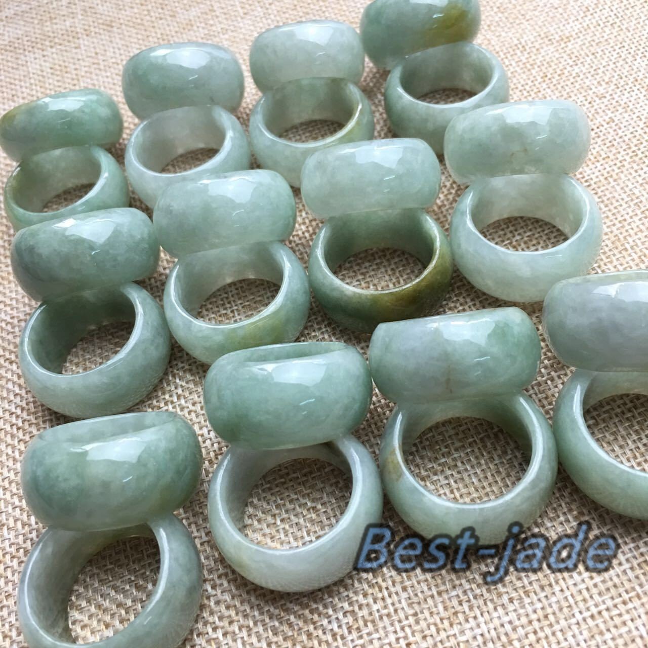 Round bangd Ring Grade A jade Burma Jadeite Hand carved Green Jade gemstone Burma Lady klingeln klingen suonare preceptee