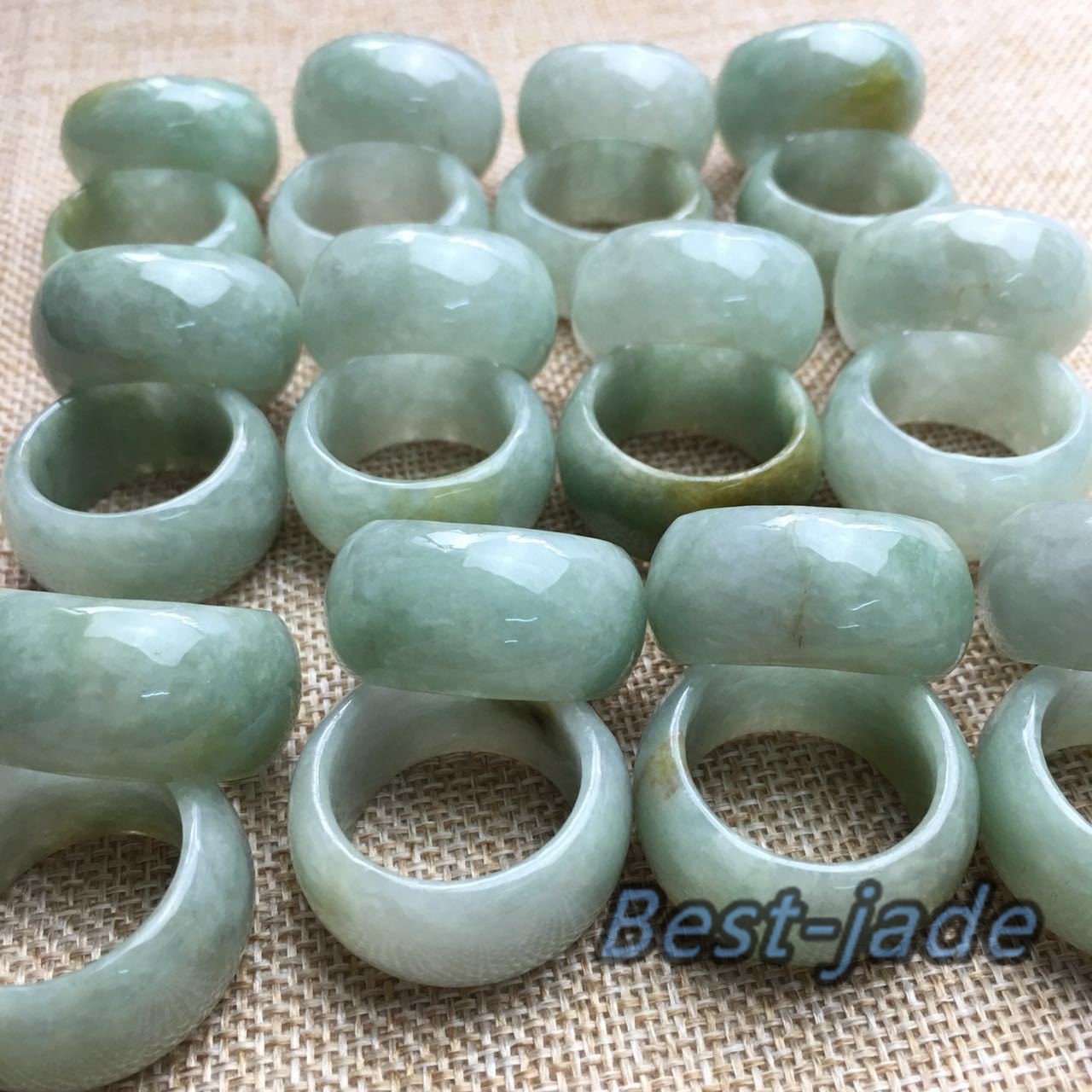 Round bangd Ring Grade A jade Burma Jadeite Hand carved Green Jade gemstone Burma Lady klingeln klingen suonare preceptee